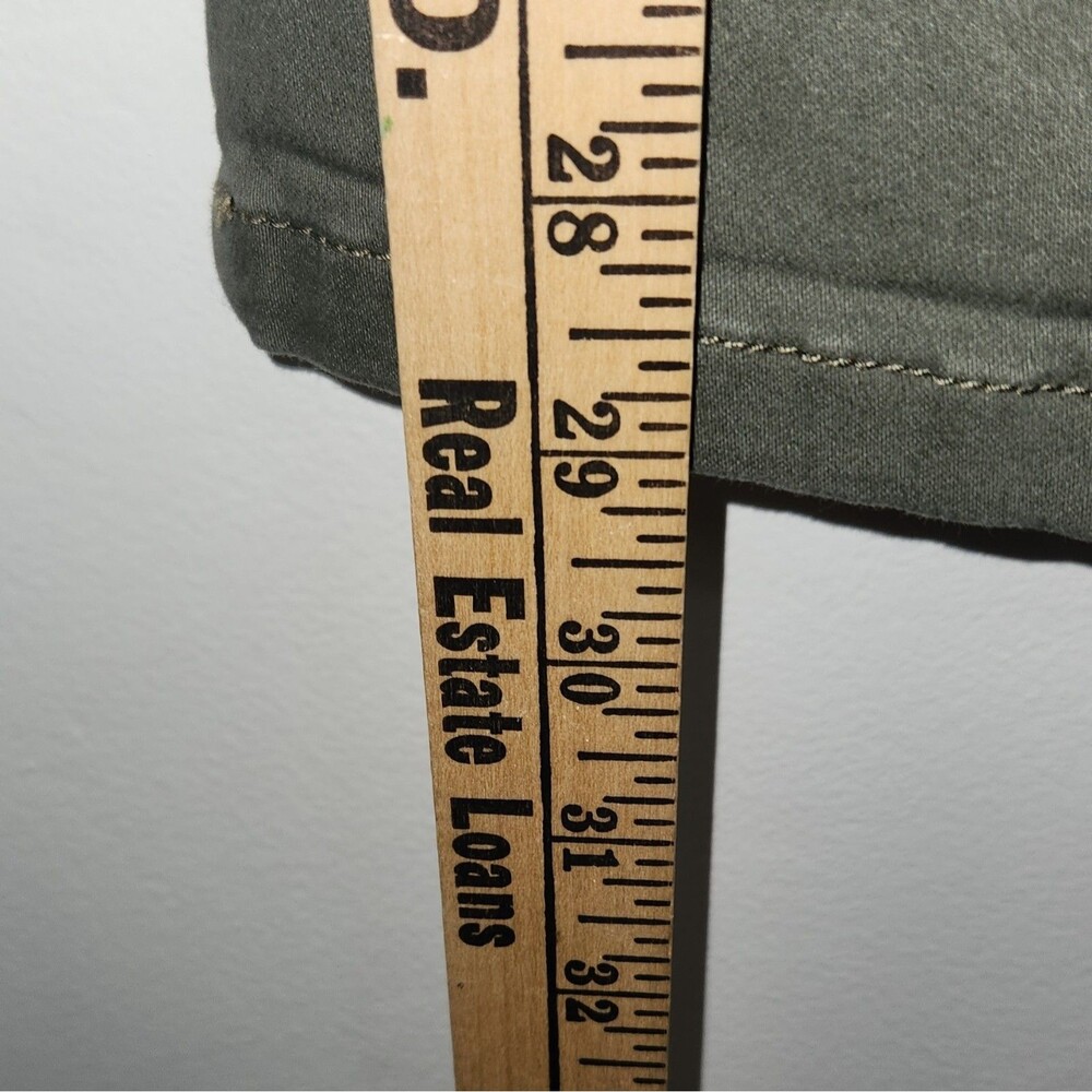 41Hawthorn Women's Green Skinny Twill Pants Size 12 Stretch Pockets Flat Front - Picture 4 of 10
